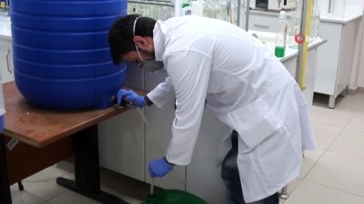 dezenfeksiyon -  Hitit Üniversitesi kendi ürettiği dezenfektanlarla virüse karşı savaşıyor Videosu