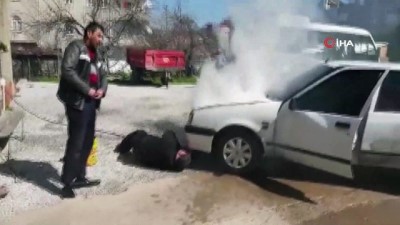 patlama sesi -  LPG'li otomobil yandı Videosu