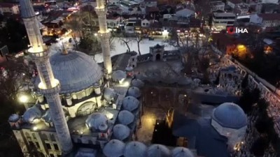kandil -  Miraç Kandili’nde korona virüs tedbirleri kapsamında kapatılan Çamlıca Camii havadan görüntülendi Videosu