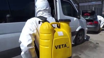 polis araci - Araçlarda koronavirüs dezenfeksiyonu- TOKAT Videosu