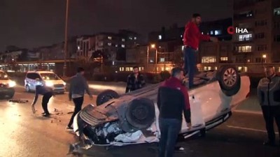 hastane -  Bayrampaşa'da feci kaza kamerada: 1 ağır 4 yaralı Videosu