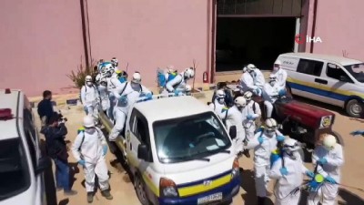  - İdlib'de Korona Virüse Karşı Dezenfekte Başladı