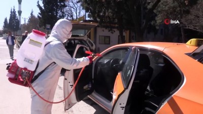dezenfeksiyon -  Şahinbey'deki taksi ve taksi durakları dezenfekte edildi Videosu