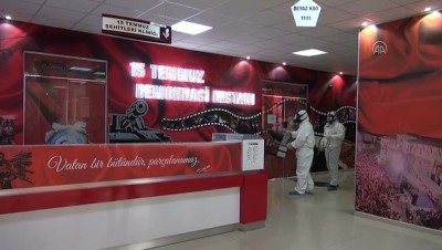 dezenfeksiyon - Üniversite hastanesi dezenfekte edildi - SİVAS Videosu