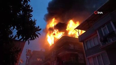  Samsun'da korkutan ev yangını