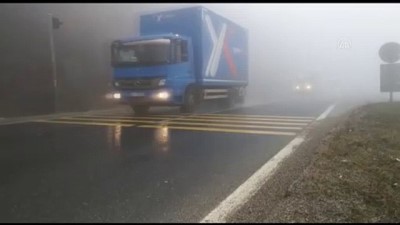 Bolu Dağı'nda yoğun sis ulaşımı aksattı