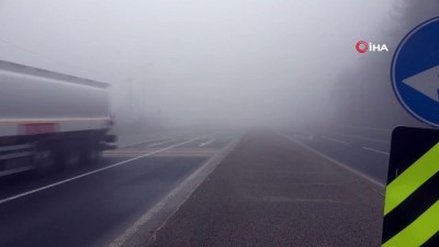 hava sicakliklari -  Bolu Dağı’nda yoğun sis Videosu