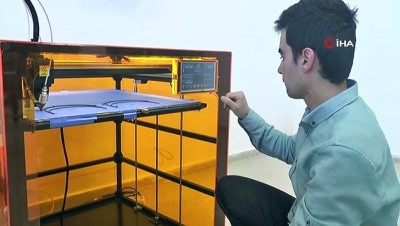 medikal -  Kapadokya Teknopark 3D yazıcılar ile siperlik üretiyor Videosu