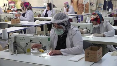 Meslek edindirme kursunda maske üretimine başlandı - GAZİANTEP