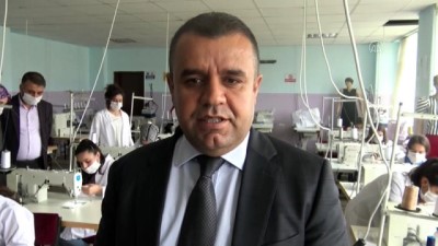 kiz ogrenciler - Silopi'de öğrenciler maske üretimine başladı - ŞIRNAK Videosu