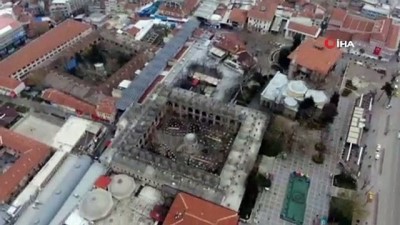 kapali carsi -  Bursa Ulucami ile UNESCO Dünya Miras listesindeki Tarihi Çarşı ve hanlar havadan görüntülendi Videosu