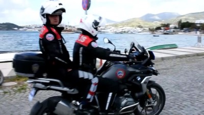 emniyet seridi - Turizm merkezlerinin sahil ve plajları koronavirüs tedbirleri nedeniyle en sakin günlerini yaşıyor - Bodrum - MUĞLA Videosu