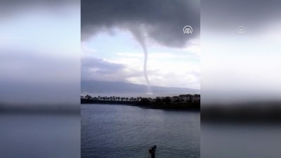 Bodrum açıklarındaki hortum cep telefonu kamerasına yansıdı - MUĞLA