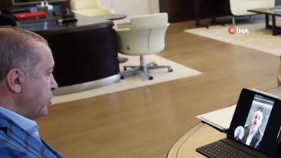  Cumhurbaşkanı Erdoğan, yeni Ulaştırma Bakanı Karaismailoğlu ile video konferans yöntemiyle görüştü