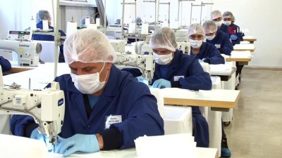  Jandarmadan günde 100 bin maske üretimi