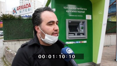 bankamatik - Koronavirüse karşı kentteki bankamatiklere bilgilendirici broşür astı - SAMSUN Videosu