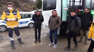  Şehrin giriş ve çıkışlarında sürücülerin ateşleri ölçülüyor
