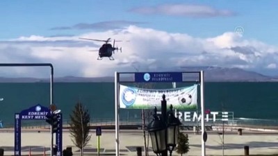 Van Gölü sahillerine helikopterle 'koronavirüs denetimi'