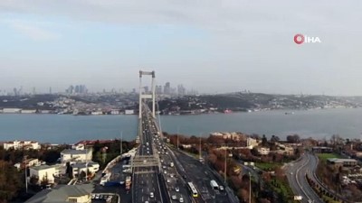  İstanbul Trafiğine Korona virüs etkisi; 15 Temmuz Şehitler köprüsü boş kaldı