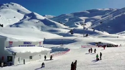 kis turizmi - Denizli Kayak Merkezi 100 günde 200 bin ziyaretçiyi ağırladı Videosu