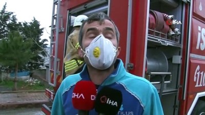  Sancaktepe'de iş yerinde korkutan yangın
