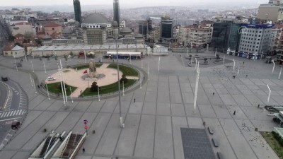 Taksim Meydanı'nda 'koronavirüs sessizliği' - İSTANBUL