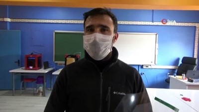 uc boyutlu yazici -  Yüksekovalı öğretmenlerden siperlik maske üretimi Videosu