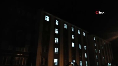 idlib -  Öğrenciler yurdun ışıklarıyla TSK yazdılar Videosu