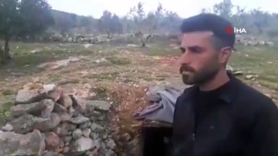  - İdlip’ten kaçan Suriyeliler mağarada yaşıyor