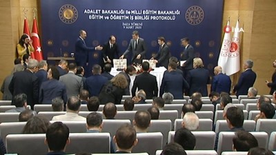  Adalet Bakanı Gül ve Milli Eğitim Bakanı Selçuk, Eğitim ve Öğretim İş Birliği Protokolünü imzaladı