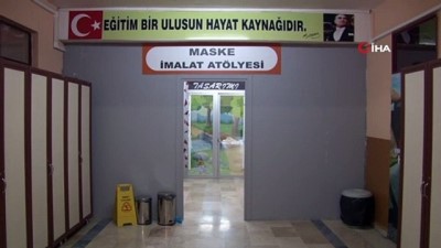  Lisede cerrahi maske makinesi ile günde 100 bin cerrahi maske üretiliyor