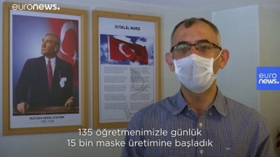 euro - Türkiye'de meslek eğitmenlerinden koronavirüsle mücadeleye maske desteği Videosu