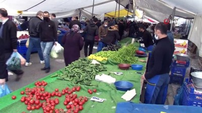 semt pazari -  Sultangazi semt pazarında koronavirüse rağmen alışveriş yoğunluğu Videosu