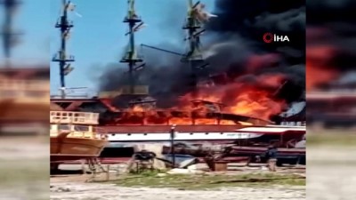oksijen kaynagi -  Gezi teknesi alev alev yandı Videosu