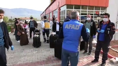 isaf -  Karantina süresi dolan 320 işçi memleketlerine uğurlandı Videosu