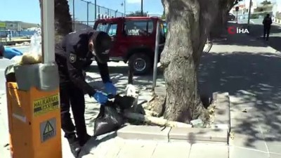 Polis ekipleri, bir yandan devriye attılar diğer yandan güvercinleri beslediler