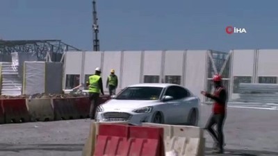  Sancaktepe’de yapılan hastane inşaatı sokağa çıkma kısıtlamasında da devam ediyor