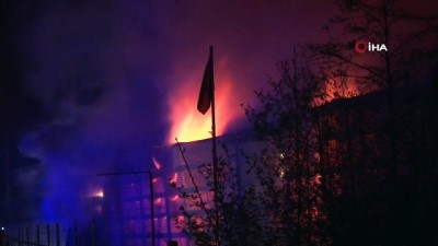 yangin yeri -  Trabzon’da balık fabrikasının soğuk hava deposunda yangın Videosu