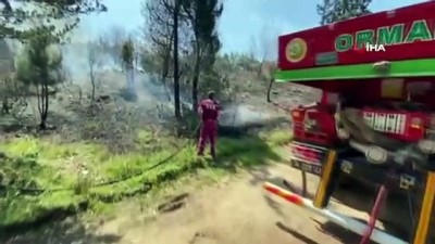 yangin yeri -  Aydos ormanında korkutan yangın Videosu