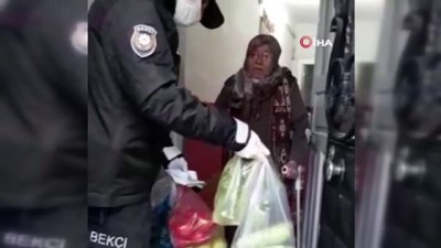  Bekçiler, yardım istemekten çekinen Meryem Teyze'nin yüreğine su serpti