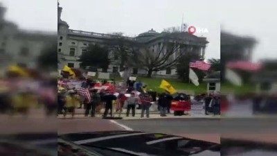 karantina -  - ABD’de karantina karşıtları sokağa indi Videosu