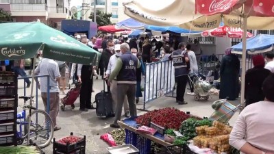 pazarci -   Antalya'da semt pazarlarında kısıtlama kuyruğu Videosu