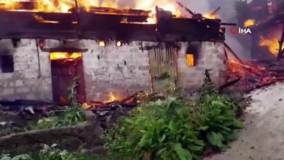   Rize’de ev ve serender yangını