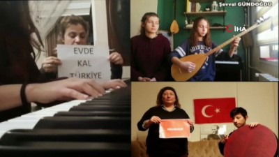 gesi -  Veli ve öğrencilerden İstiklal Marşlı “evde kal” mesajı Videosu
