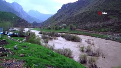 saganak yagis -  Aşırı yağışlar nedeniyle Habur çayı taştı...Çay kenarındaki tarla ve ahırlar sular altında kaldı Videosu