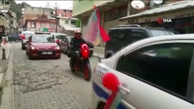 kaymakamlik -   Asma köprüde 23 Nisan konvoyu Videosu