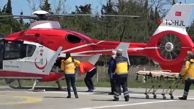 felc hastasi -  Yaşlı adam ambulans helikopterle hastaneye yetiştirildi Videosu