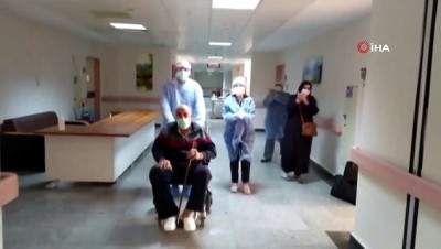 solunum cihazi -  64 yaşında korona virüsü yenerek alkışlarla taburcu oldu Videosu