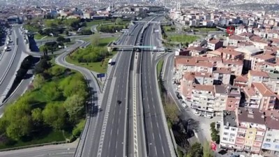  İstanbul'da kısıtlamanın 3'üncü gününde yollar boş kaldı