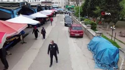  Drone ile sosyal mesafe denetimi yapıldı